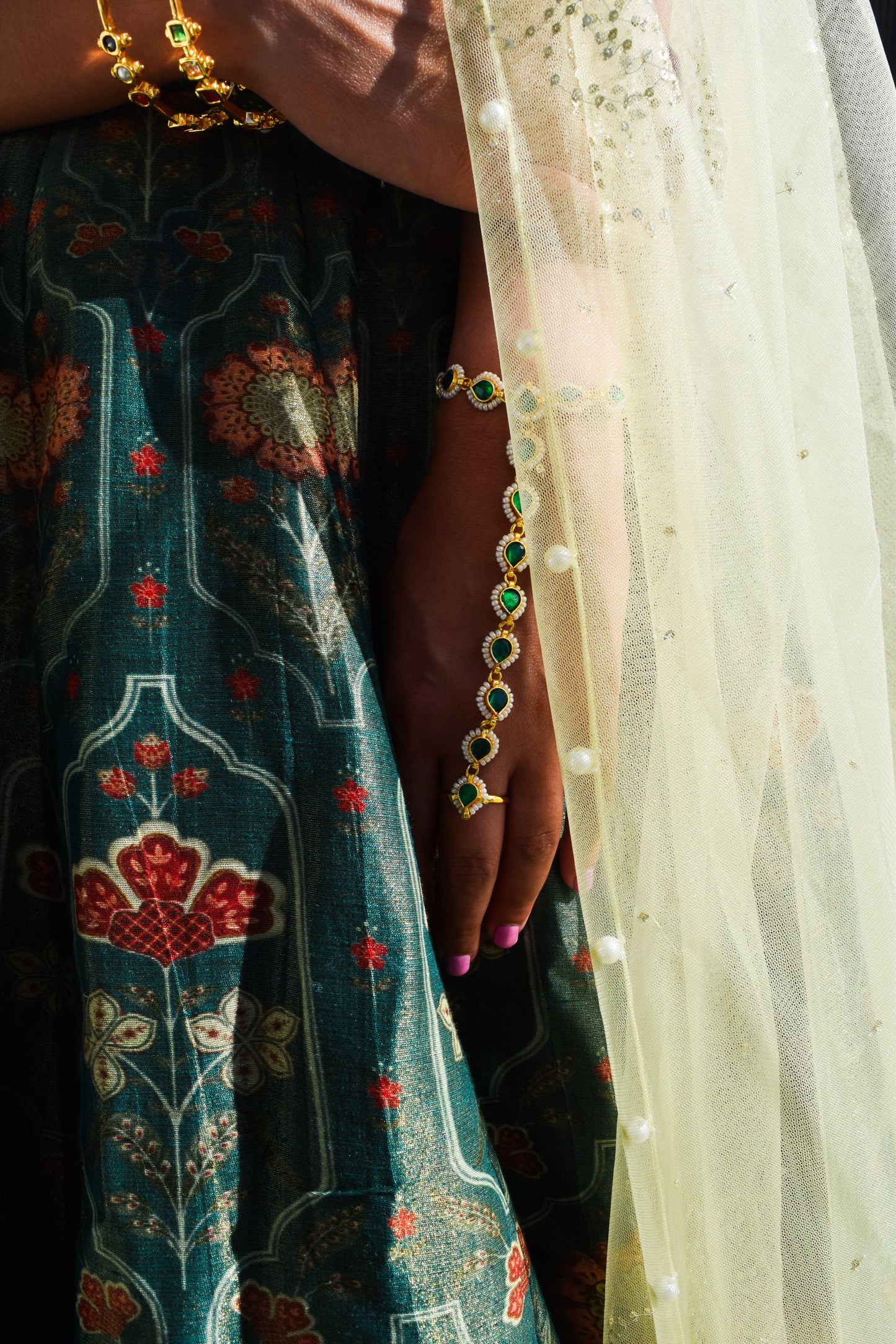 Rachana Haath Phool - Green