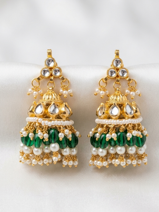 Kavya Earrings - Green