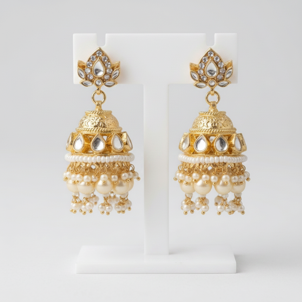 Kavya Earrings - White